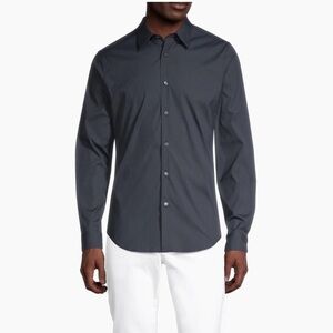 THEORY BLUE cotton and nylon casual shirt size large great condition